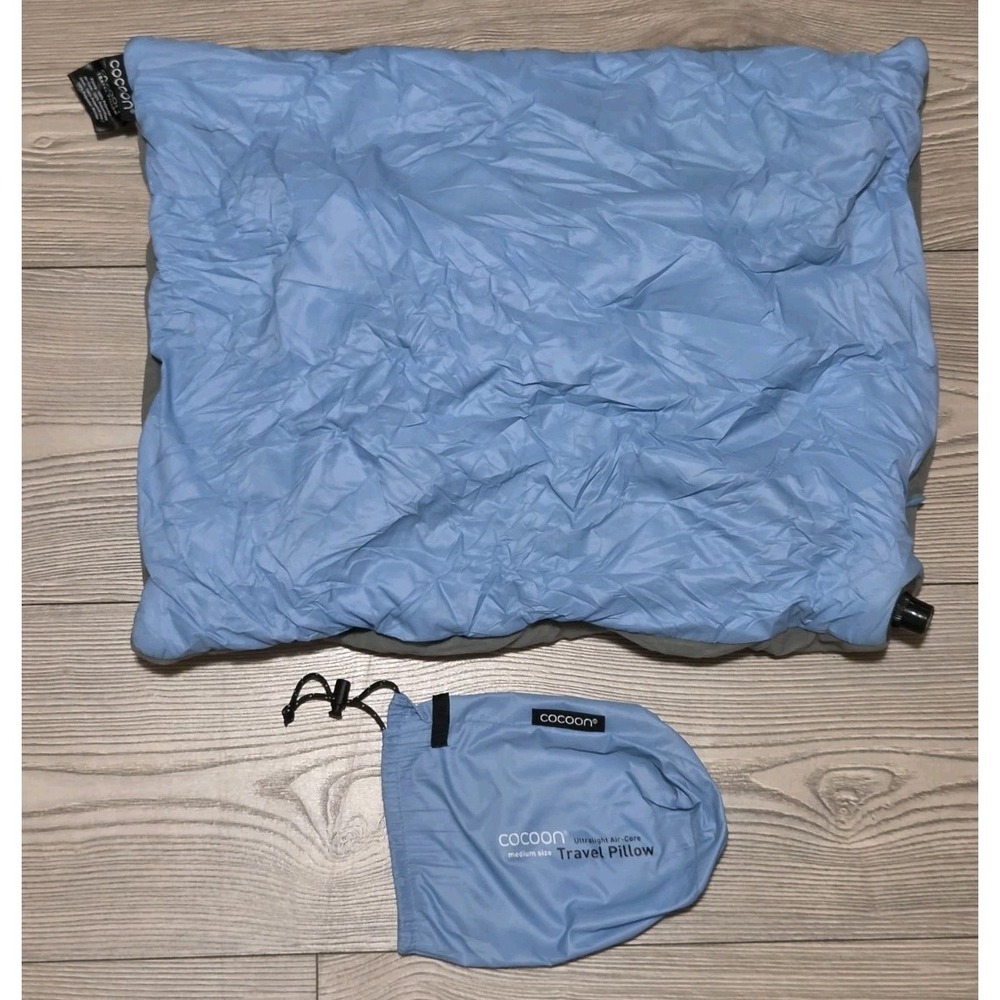 COCOON Premium Ultralight Air Core‎ Travel Pillow MEDIUM - Light Blue
